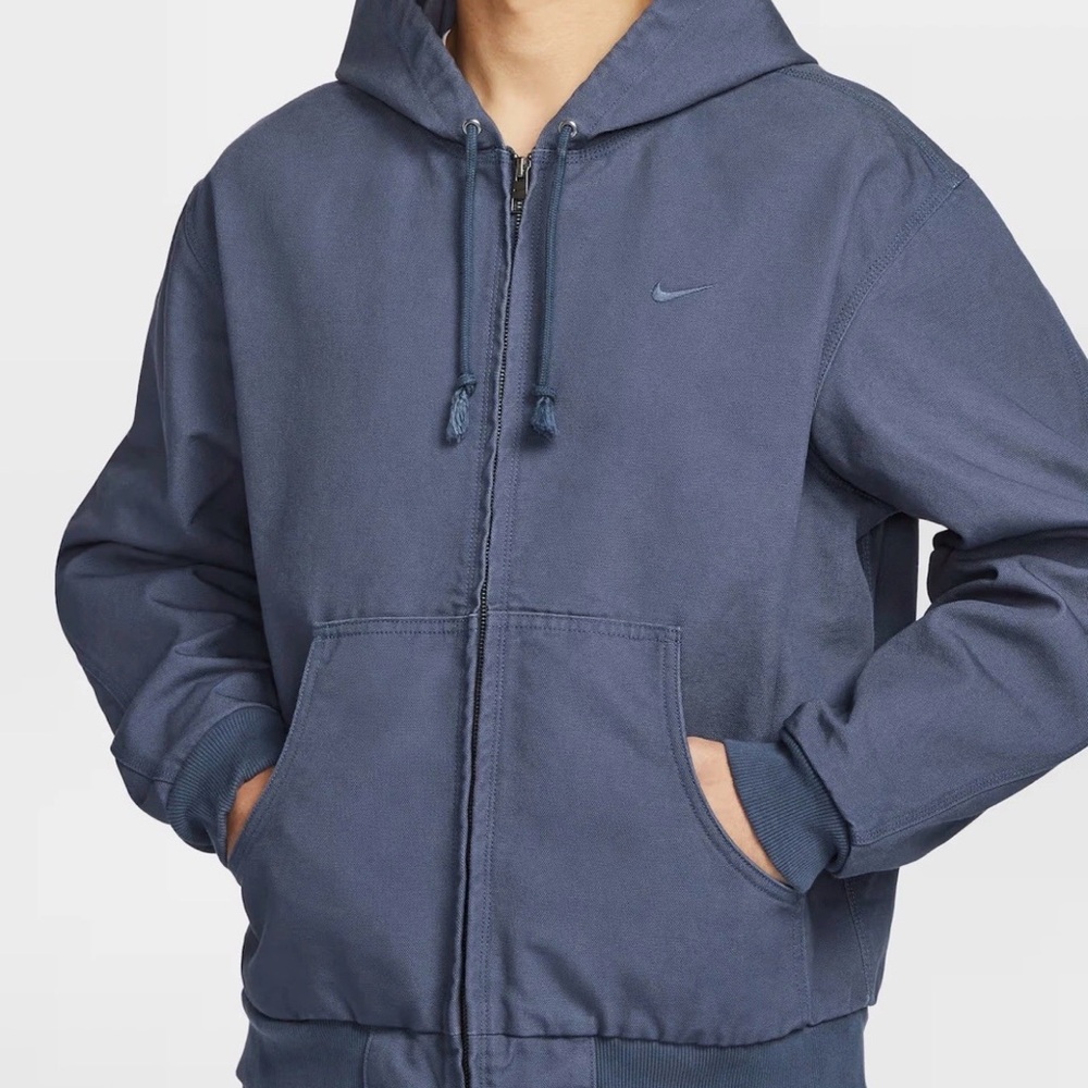 Nike Life Full-Zip Unlined Canvas Jacket Navy Blue Men’s Size Small